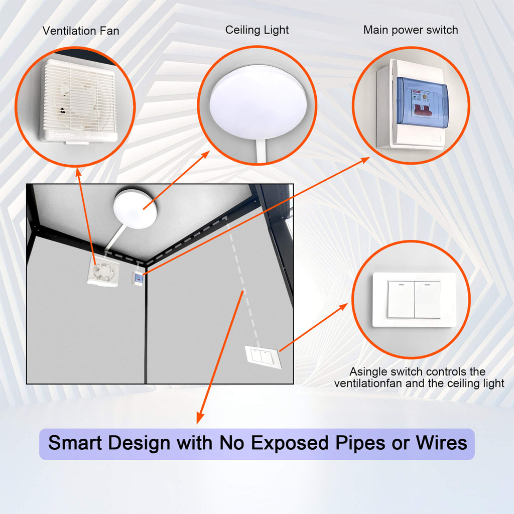 42-Inch One-Person Portable Outdoor Toilet Cabin With Light, Sink And Vent Fan (SAK45672)