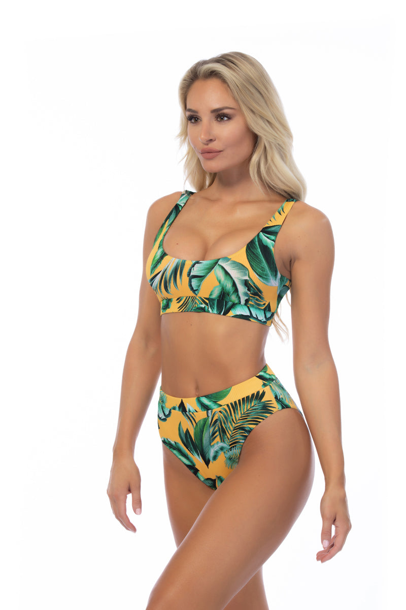 RIBBED ELASTIC BAND BIKINI SET
