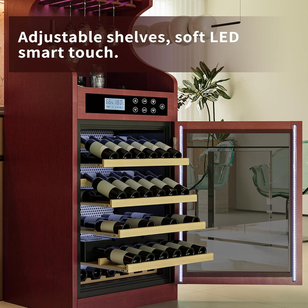 Nuvia 43-Bottle Freestanding Low Noise Wine Cooler Cabinet (SAK56084)