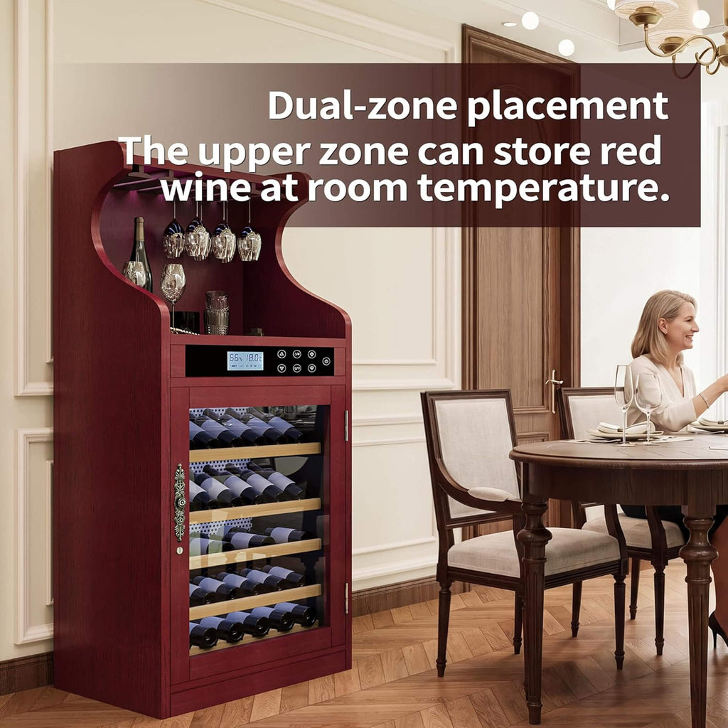 Nuvia 43-Bottle Freestanding Low Noise Wine Cooler Cabinet (SAK56084)