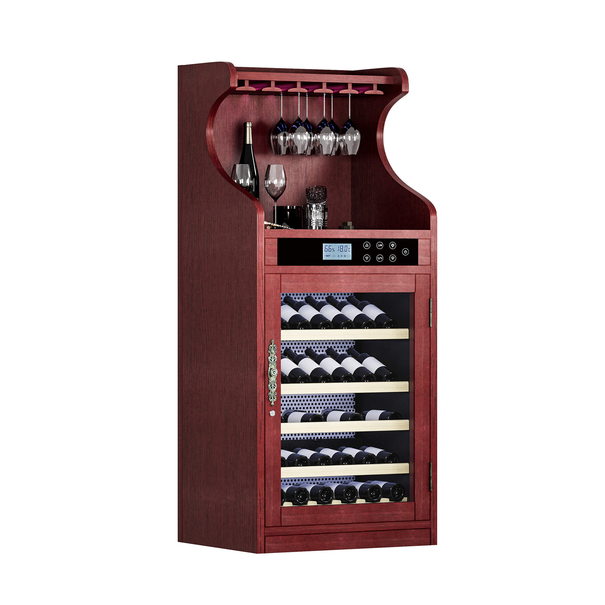 Nuvia 43-Bottle Freestanding Low Noise Wine Cooler Cabinet (SAK56084)