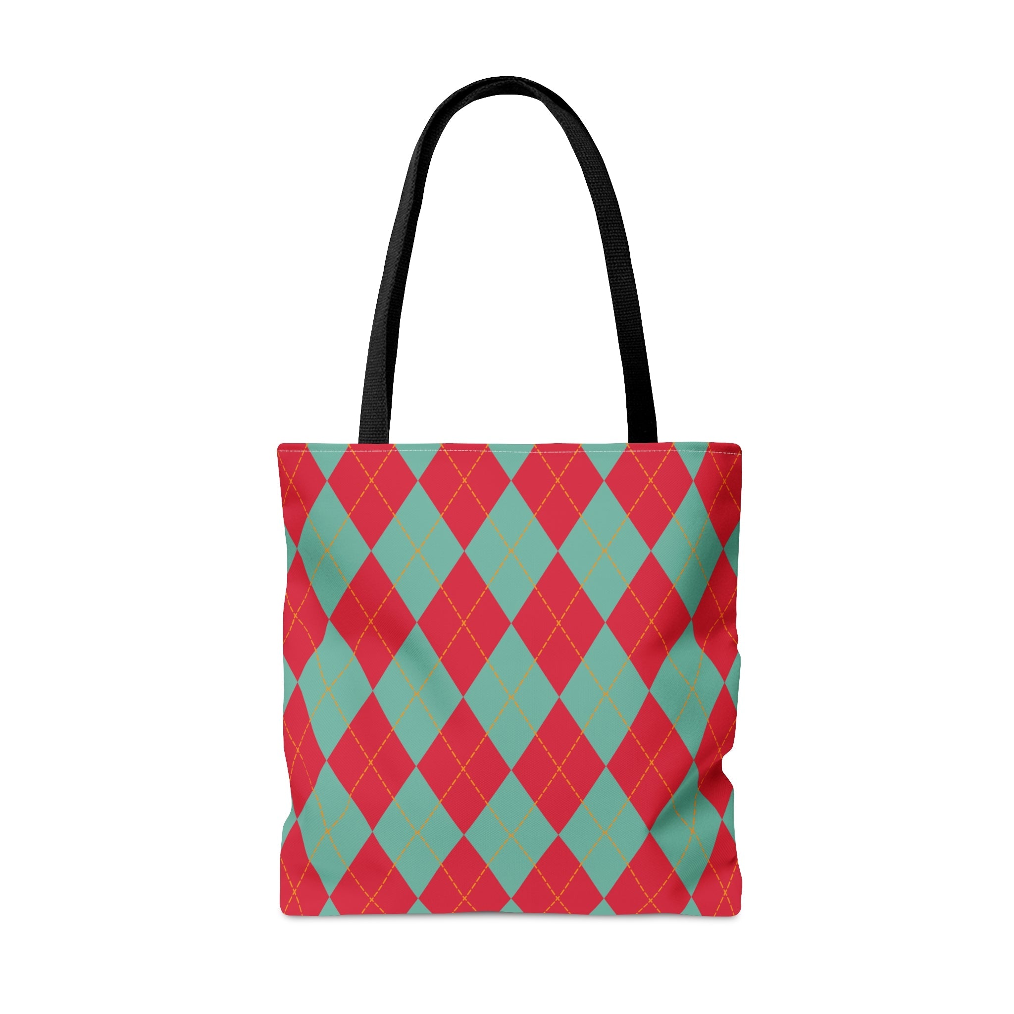 Bigfoot in Fall Leaves Plaid Tote Bag (AOP) - World Champion Hide and Seek Player
