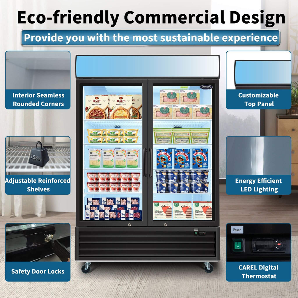 44.7 Cu.Ft Commercial Glass Door Merchandiser Freezer With LED Display (SAK39478)