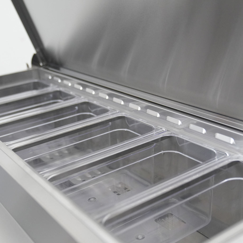 44-Inch Commercial Pizza Prep Table With Built-In 11 Cu.Ft Refrigerator (SAK09621)