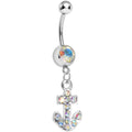 Aurora Gem Sparkle Anchor Belly Ring