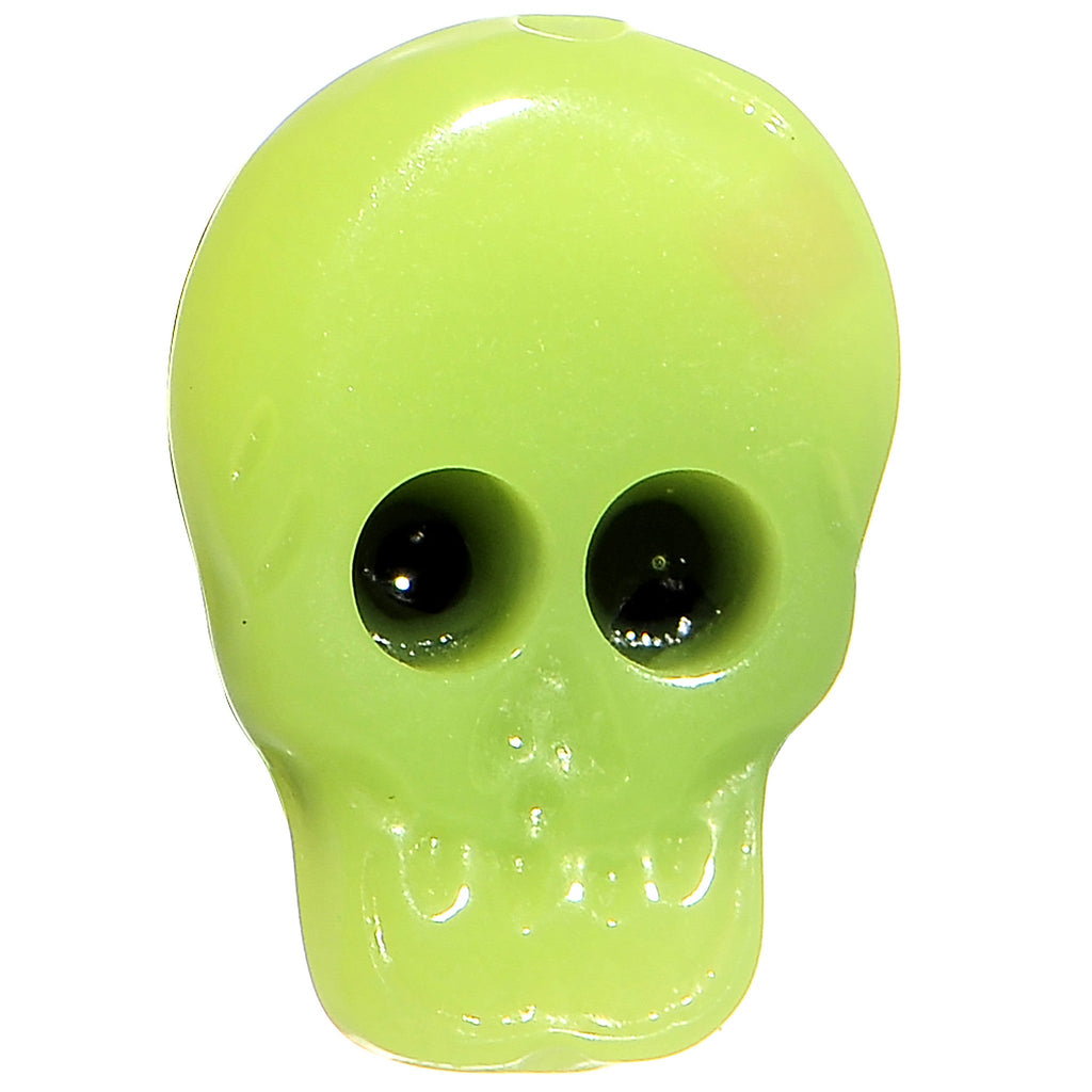 4G Acrylic Neon Yellow Skull Saddle Plug