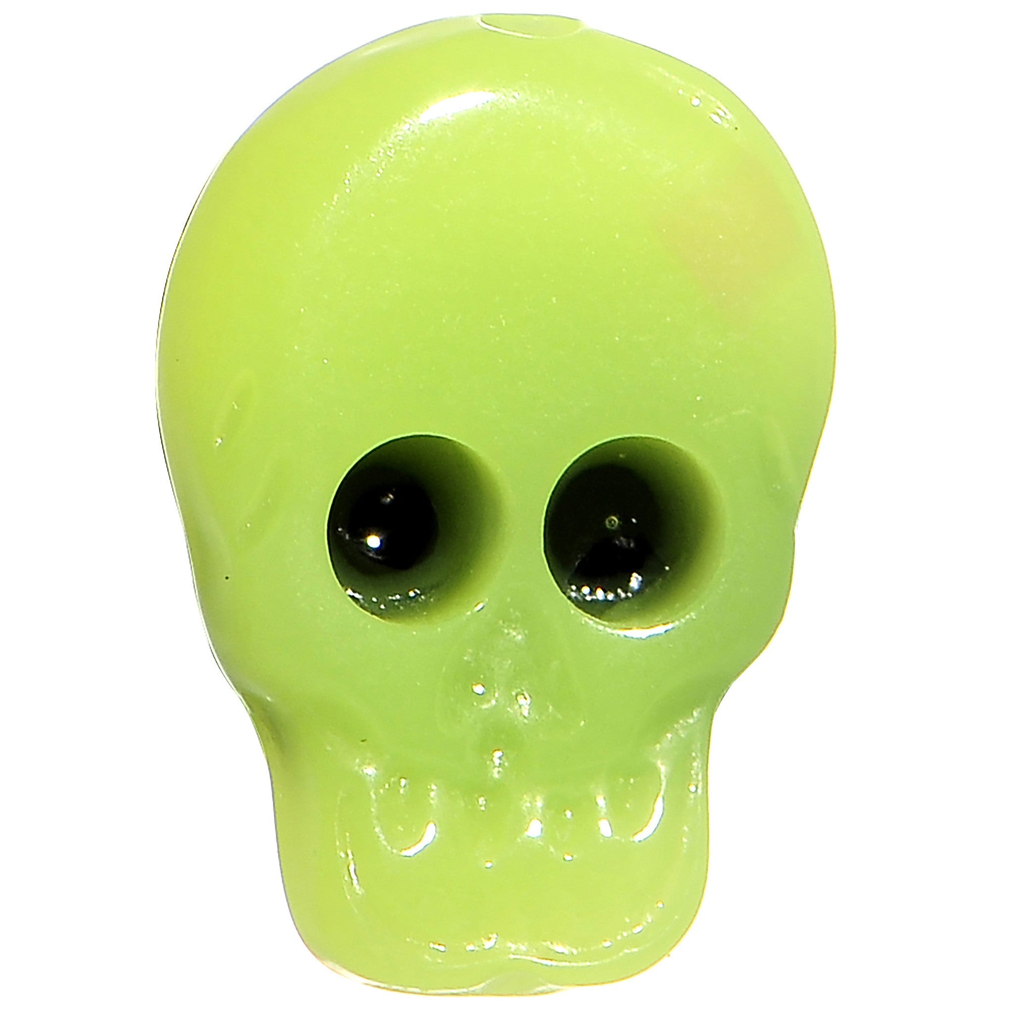 4G Acrylic Neon Yellow Skull Saddle Plug