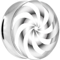 24mm Clear Acrylic Pinwheel Saddle Plug