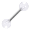 16G 1/4 Acrylic Clear Tragus Cartilage Barbell