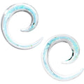 4G Aqua Sky Glow in the Dark Glass Spiral Taper Set
