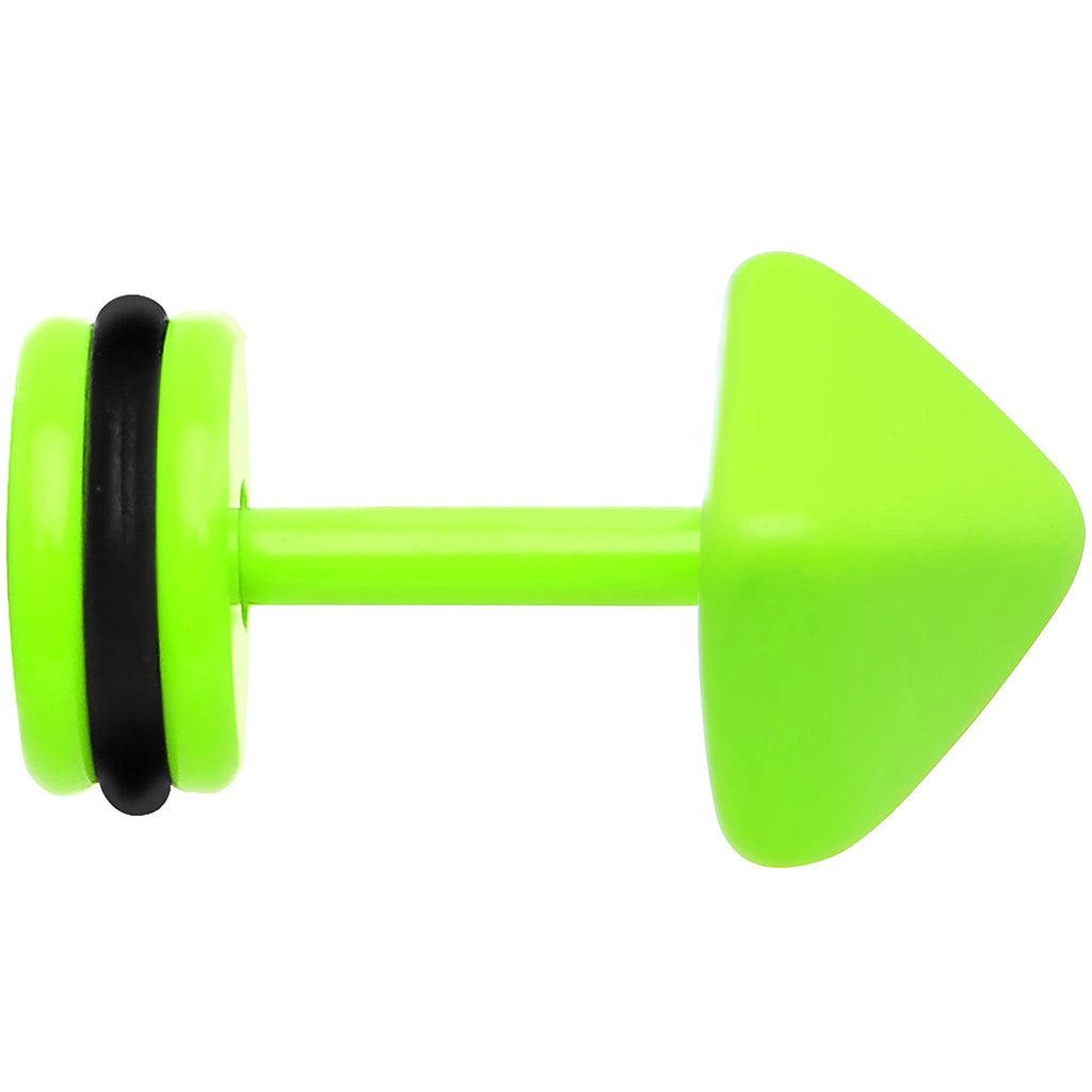 Green Neon Enamel Pyramid Cheater Plug