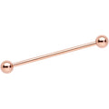 14G 1 1/4 Rose Gold Plated Straight Barbell