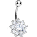 Crystalline Royal Gem Flower Belly Ring