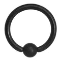 16G 5/16 Matte Black Ion BCR Captive Ring