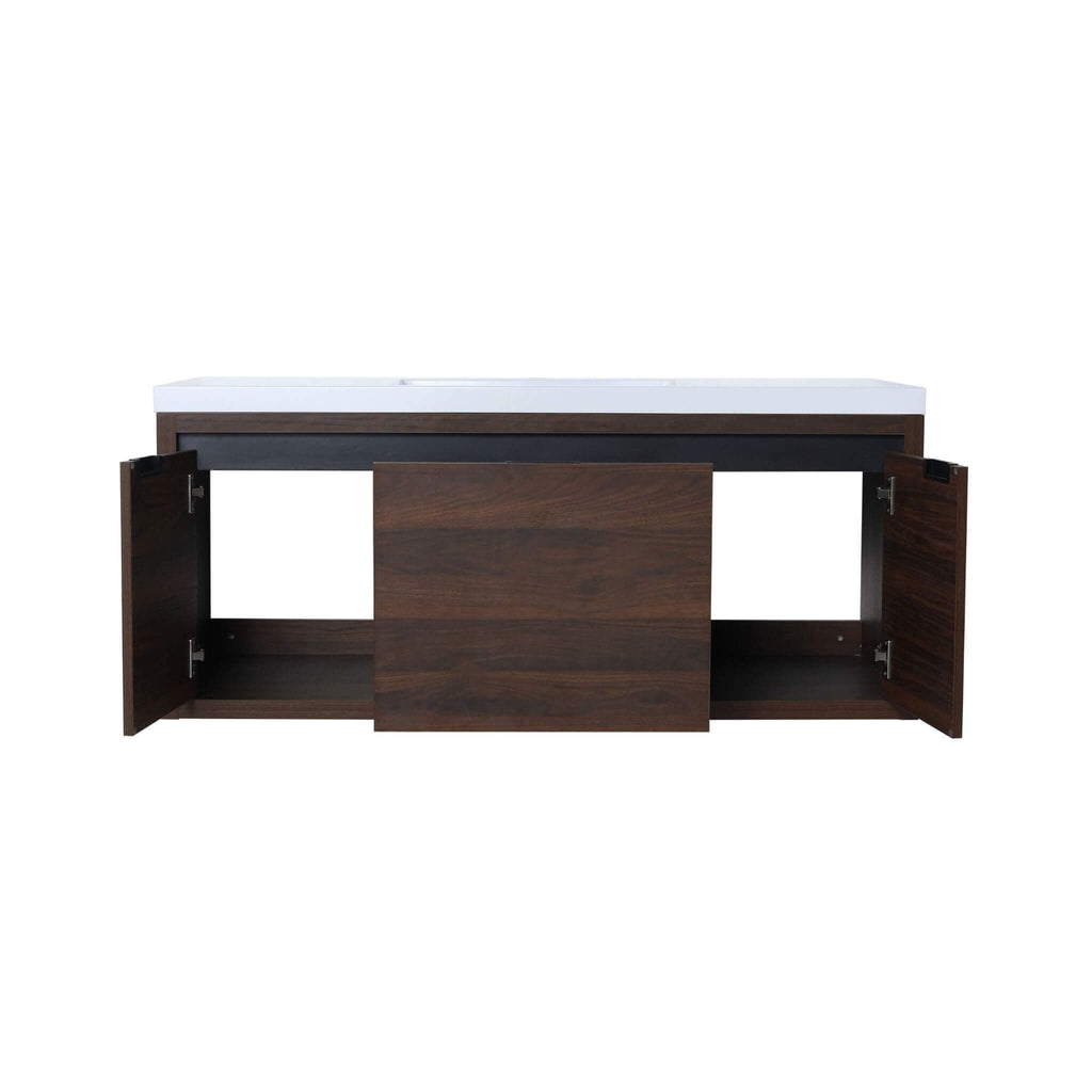 Nuvia Floating Bathroom Vanity With Resin Sink Soft Close Doors (SAK82560)