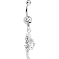 Crystalline Gem Wand and Fairy Dangle Belly Ring
