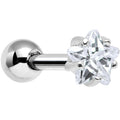 4mm Crystalline Cubic Zirconia Star Cartilage Tragus Earring