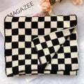 Cowgirl Chic Checkerboard Knitted Scarf – Stylish Winter Accessory for Cowgirls