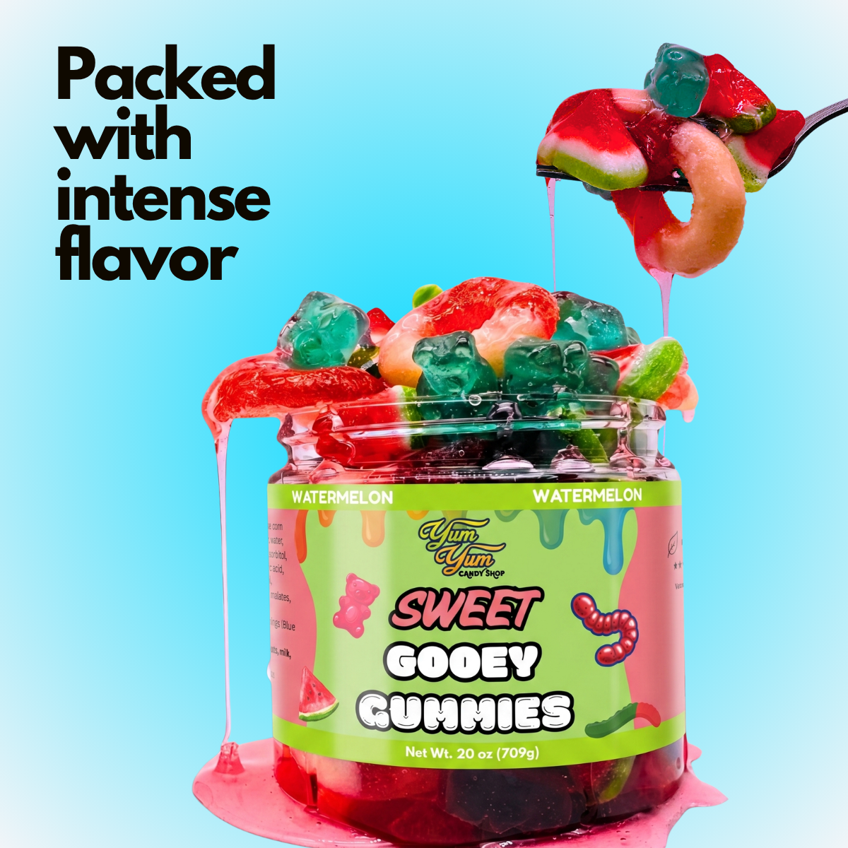 Sweet Gooey Gummies – Blue Raspberry & Watermelon in Sweet Ooze | Candy