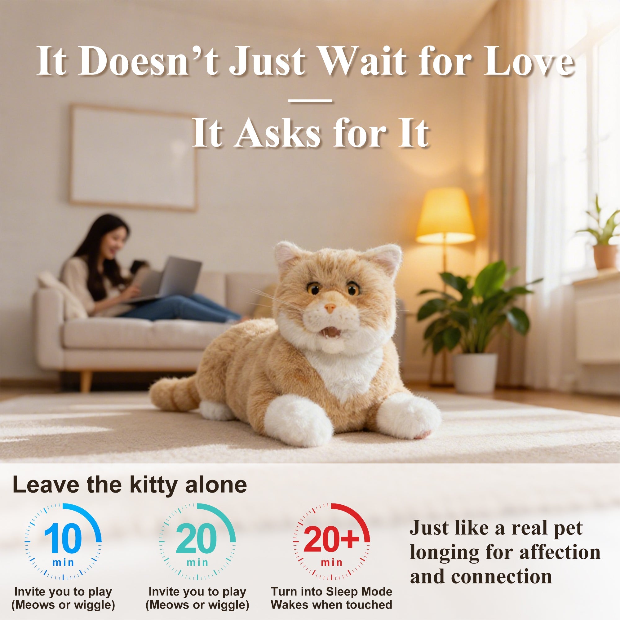 Percy Pro Mate Cat - Interactive Lifelike Companion