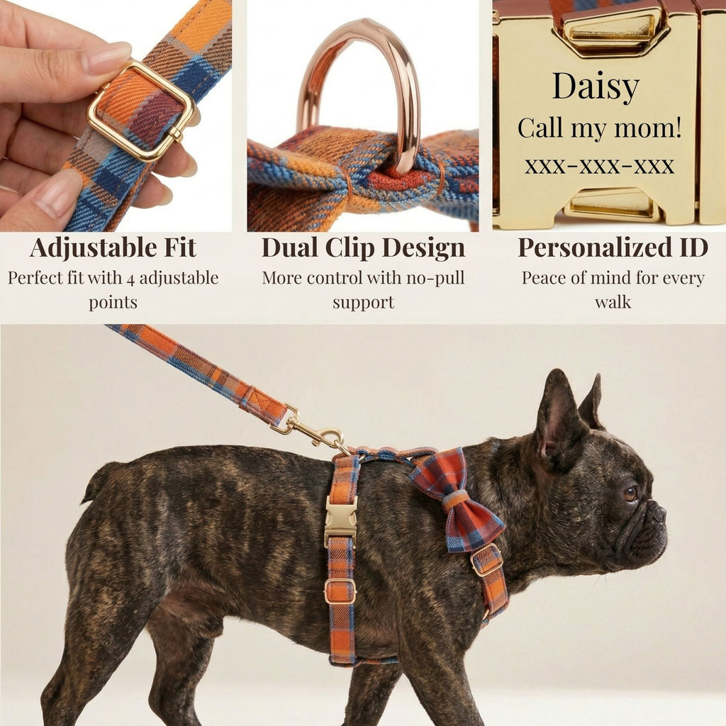 Midnight Copper Plaid Set