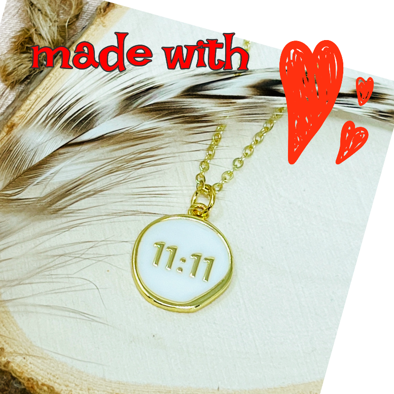 Angel Number 1111 Necklace Gold Manifestation Spiritual Jewelry
