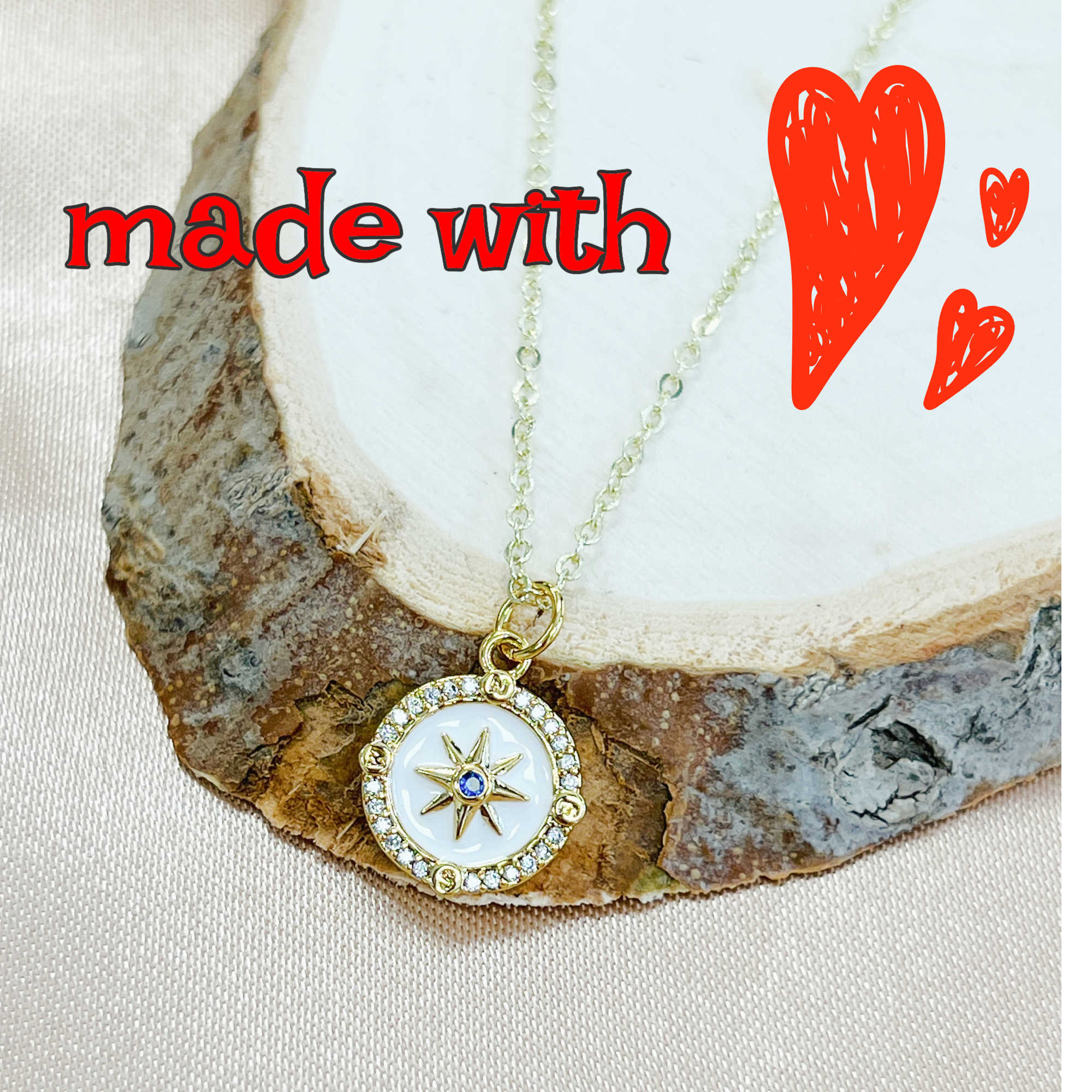North Star Necklace Gold Coin Celestial Star Pendant Dainty Jewelry
