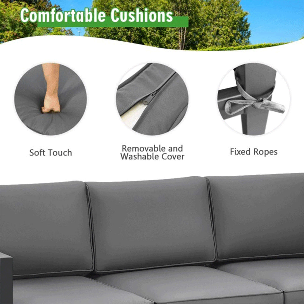 Alora 4-Piece Premium Outdoor Aluminum Furniture Set For Backyard & Poolside (SAK73532)