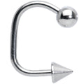 14G 1/2 Surgical Steel Ball Cone Lippy Loop Labret