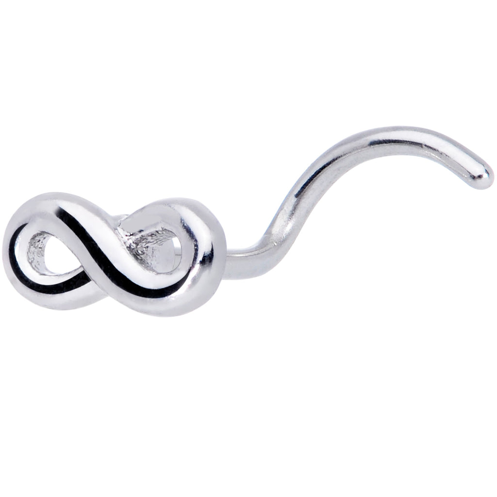 20G Gleaming Infinity Symbol Nose Screw