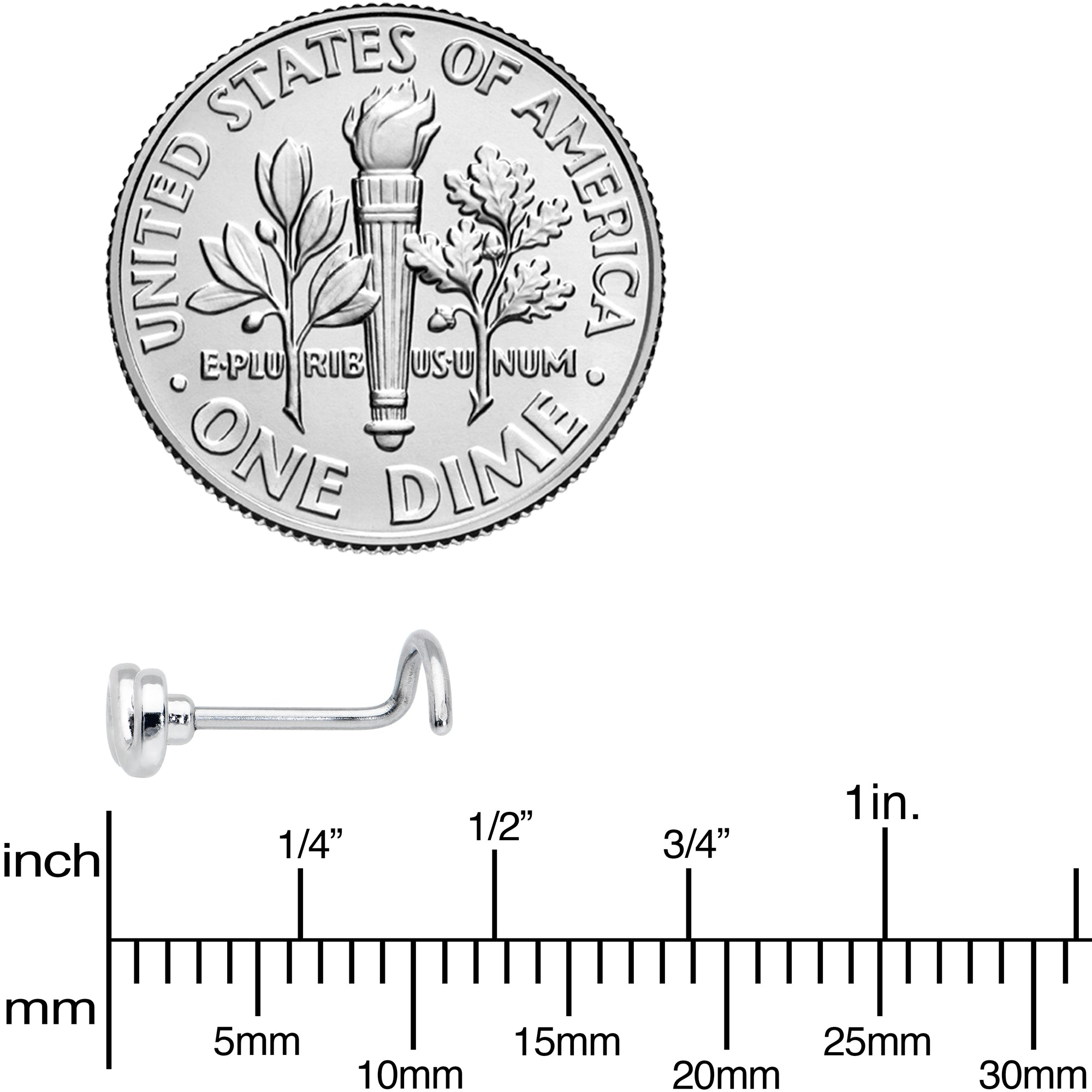 20G Gleaming Infinity Symbol Nose Screw