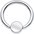 16G 5/16 BCR Steel Captive Ring 4mm Flat Disc