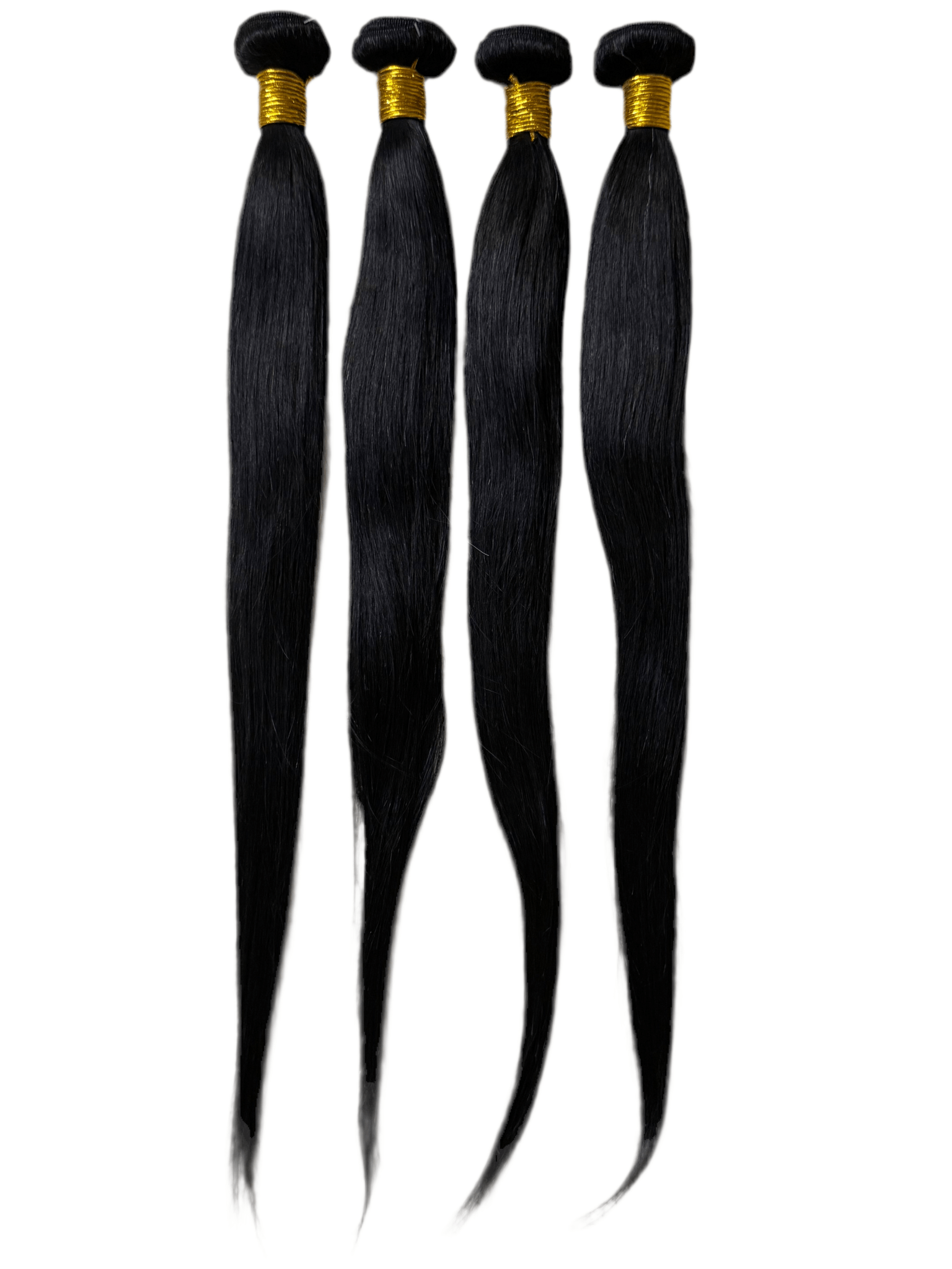Silk Set – 4-Pack of Brazilian Straight Human Hair Bundles (Natural Black)