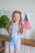 Red White & Blue Cherry Cherry Gingham 2pc Bamboo Pajamas