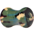 2G Green Acrylic Take Cover Camouflage Double Flare Saddle Plug