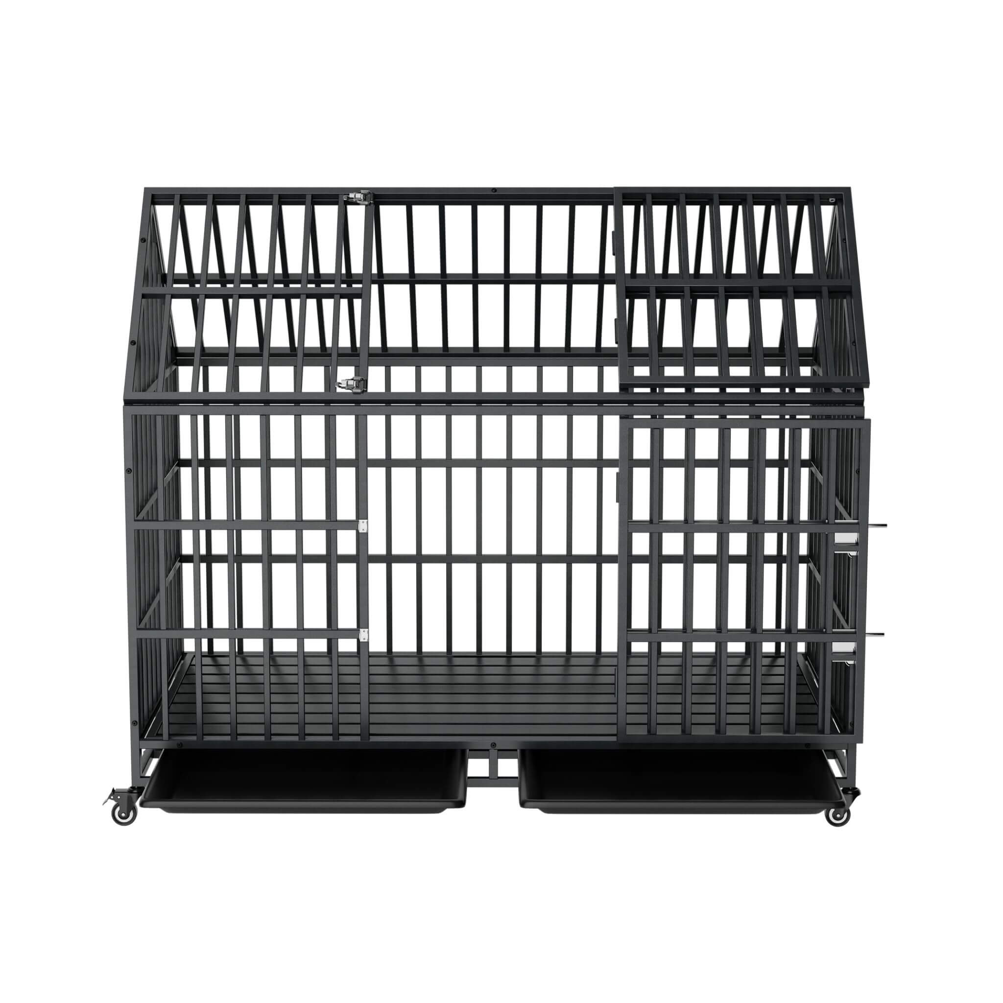 52-Inch Heavy-Duty Dog Crate With Roof Top Escape Proof Design (SAK90267)