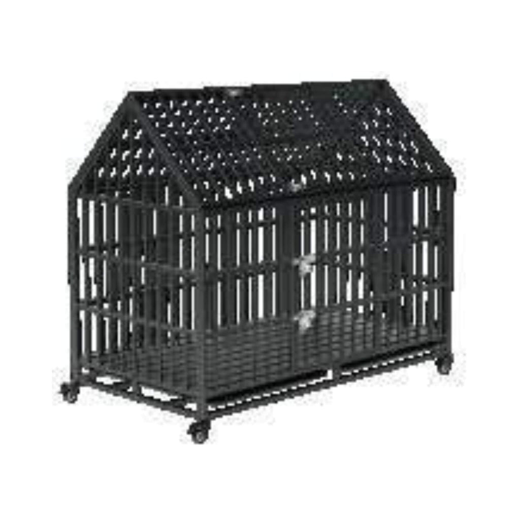 52-Inch Heavy-Duty Dog Crate With Roof Top Escape Proof Design (SAK90267)