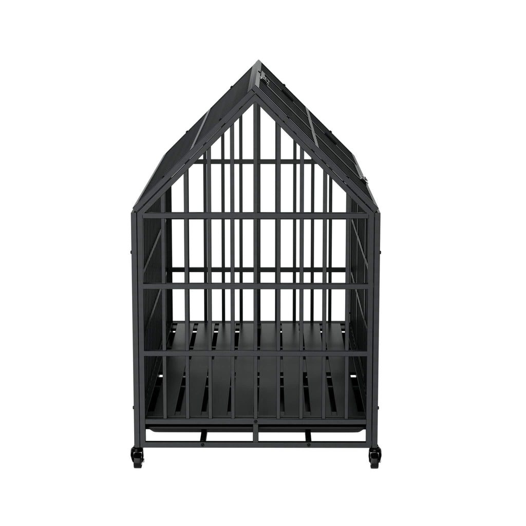 52-Inch Heavy-Duty Dog Crate With Roof Top Escape Proof Design (SAK90267)