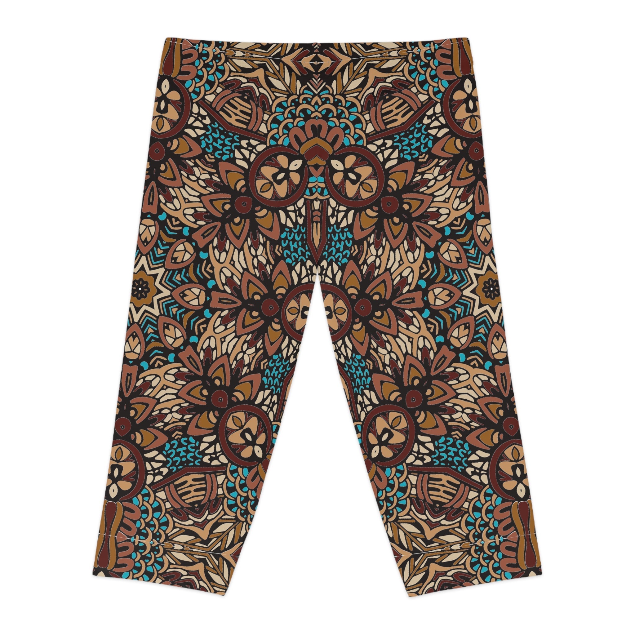 Boho Bliss: Vibrant Print Women's Leggings Women's Capri Leggings (AOP)