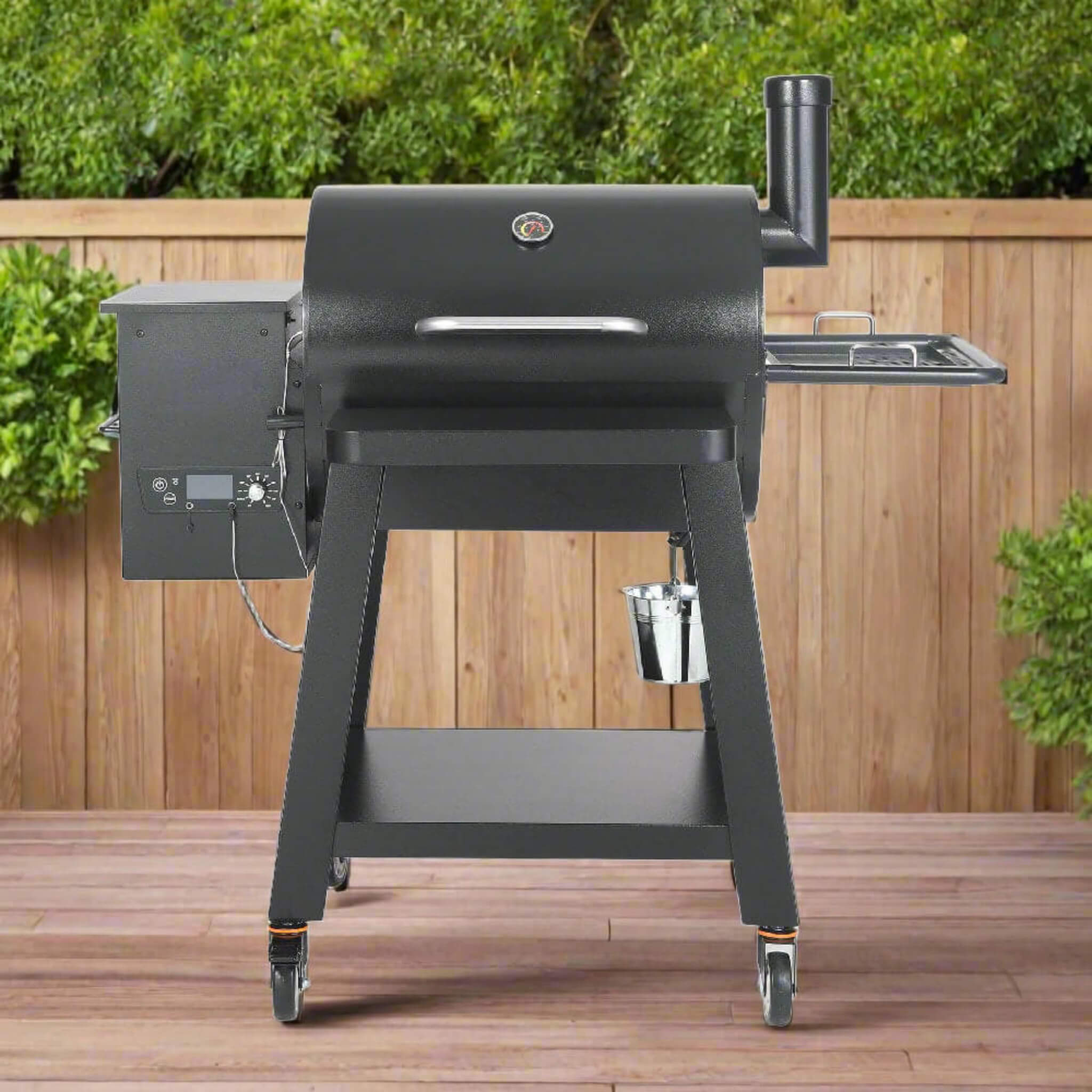 53-Inch Heavy-Duty Portable Wood Pellet BBQ Grill With Cart (SAK93641)