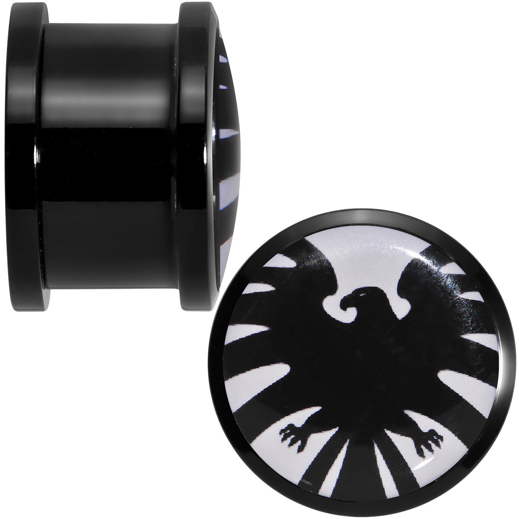 5/8 Licensed Hawkeye Logo Acrylic Screw Fit Plugs Set