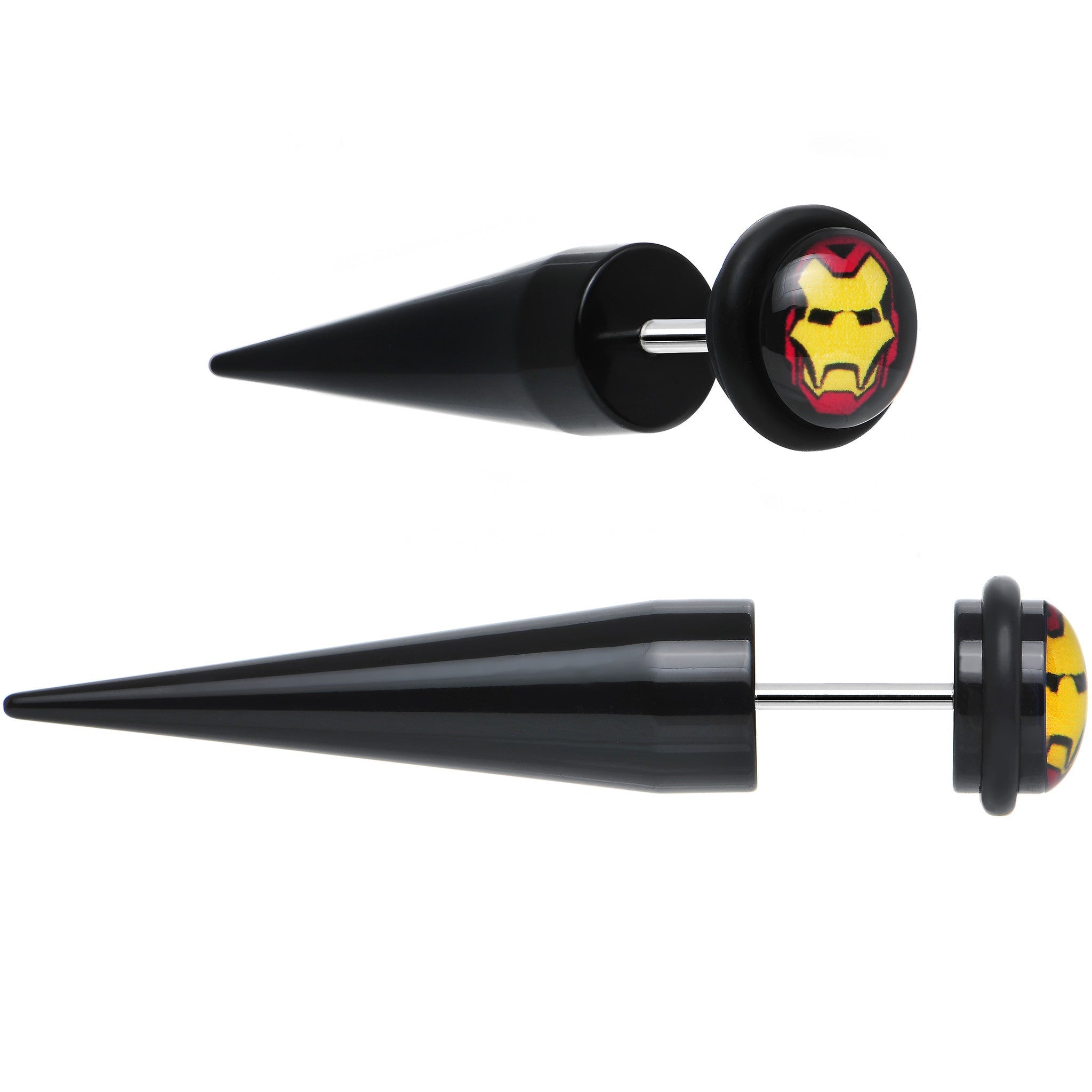 Licensed Iron Man Acrylic Cheater Tapers Set