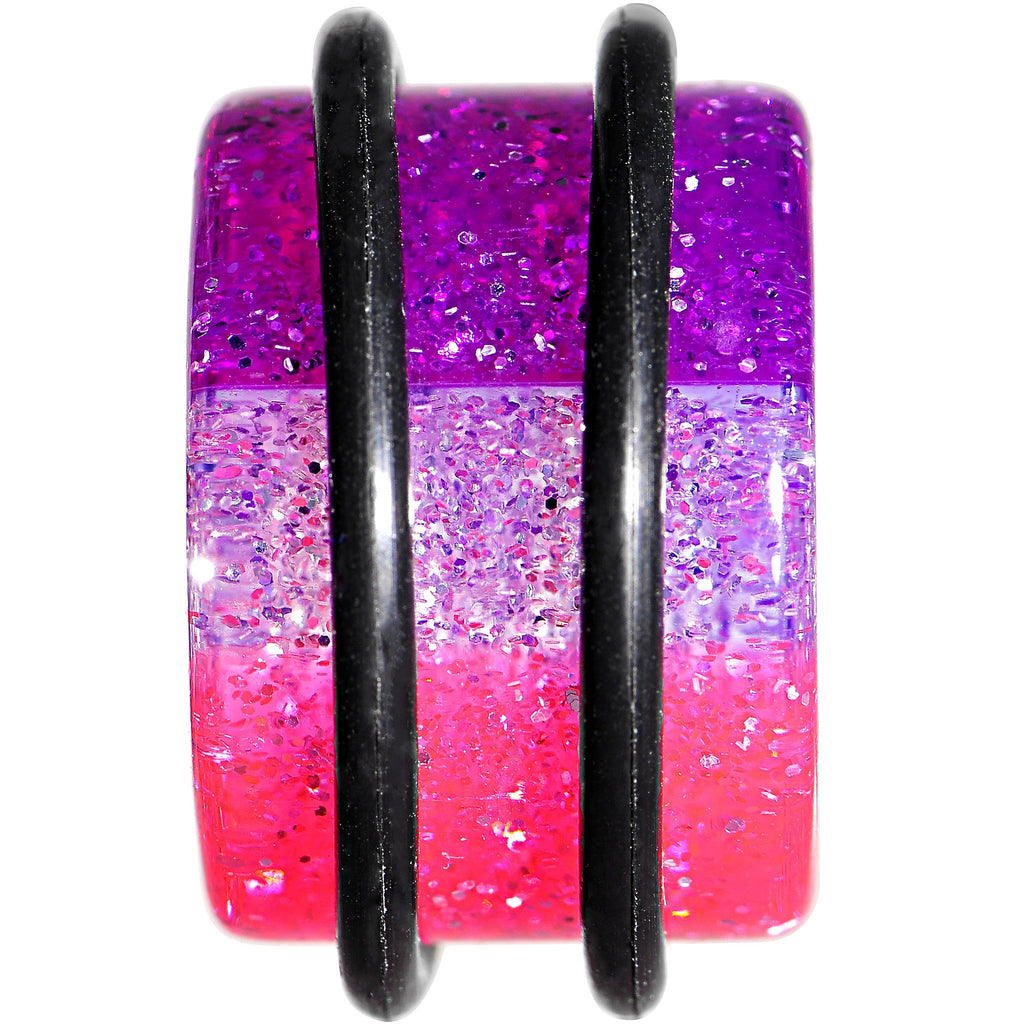 18mm Multi Pink Acrylic Perfectly Rosy Glitter Single Flare Plug