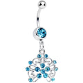 Aqua Gem Sparkling Lisbon Lace Dangle Belly Ring