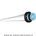 0G Clear Light Blue Acrylic Wish on a Star Taper