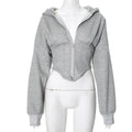 Sculpted Fit Midriff Hoodie - Stylish and Comfortable Gym Hoodie for Women
