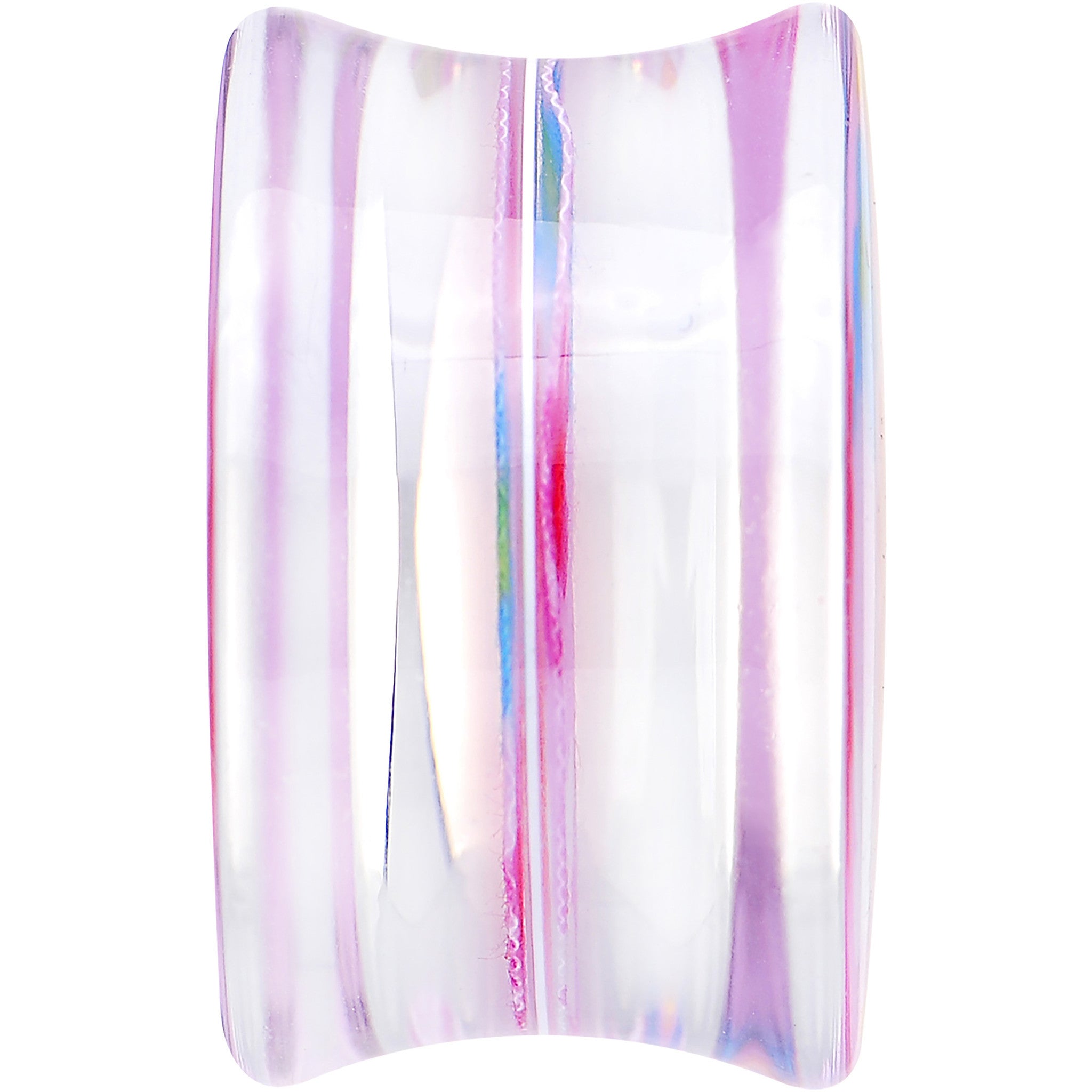 18mm Acrylic Pink Multicolored Flower Power Saddle Plug