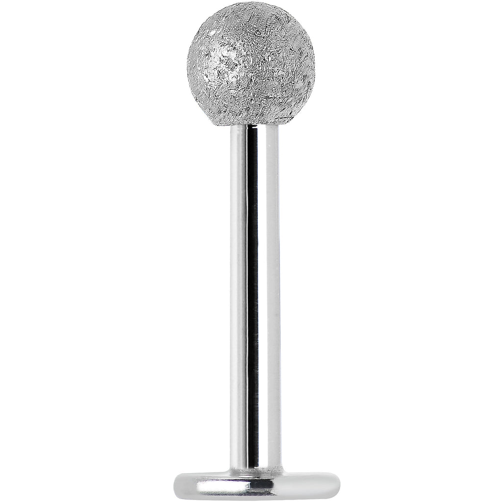 16G 5/16 Silver Sandblasted Steel Monroe Labret 3mm Ball