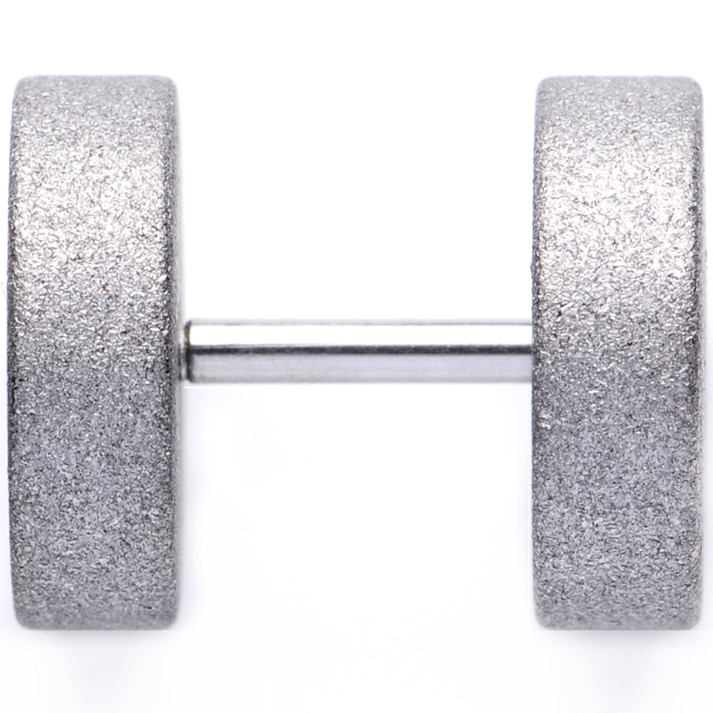 16G Silver Sandblasted Steel Cheater Plug Set