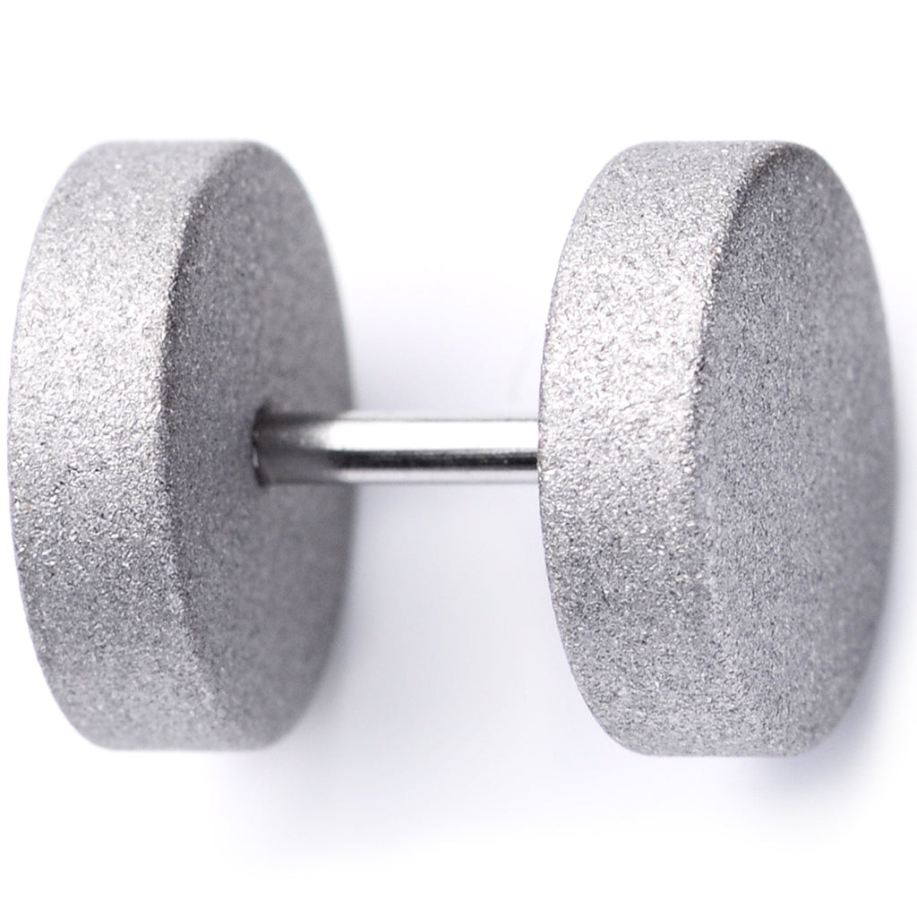 16G Silver Sandblasted Steel Cheater Plug Set